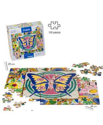 Puzzle de 100 piezas "mosaico" (mariposas)