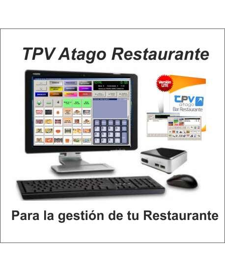 Ordenador Kit TPV + Pantalla LG 20" + Teclado Y Ratón + Cajón + Impresora Ticket+ Software Restaurante PC y Android