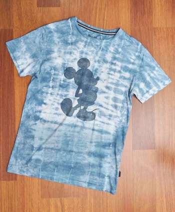 Camiseta Salsa de Mickey Azul Desgastado