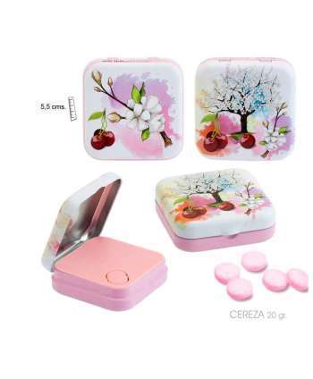 Lata de pastillas de cereza (cerezo en flor)