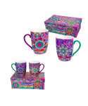 Set 2 mugs con caja de regalo mandalas