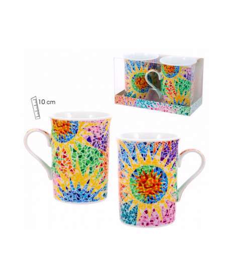 Set 2 mugs gaudí multicolor.. AGOTADO